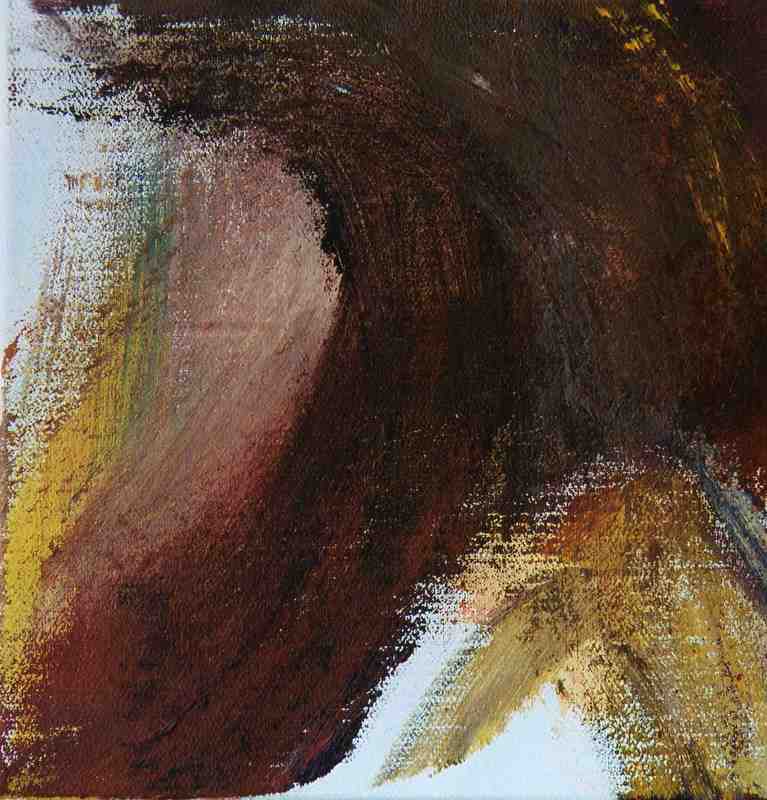 En chemin (triptyque 1) - acrylique et pastel - 20 x 20 cm -2002